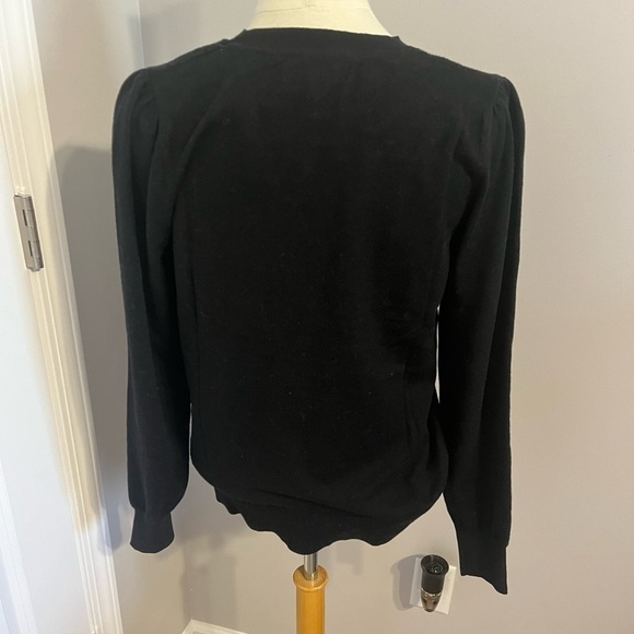 Rae Dunn Black Puff Sleeve “LOVE” Sweater Sz M NWT - Picture 7 of 7